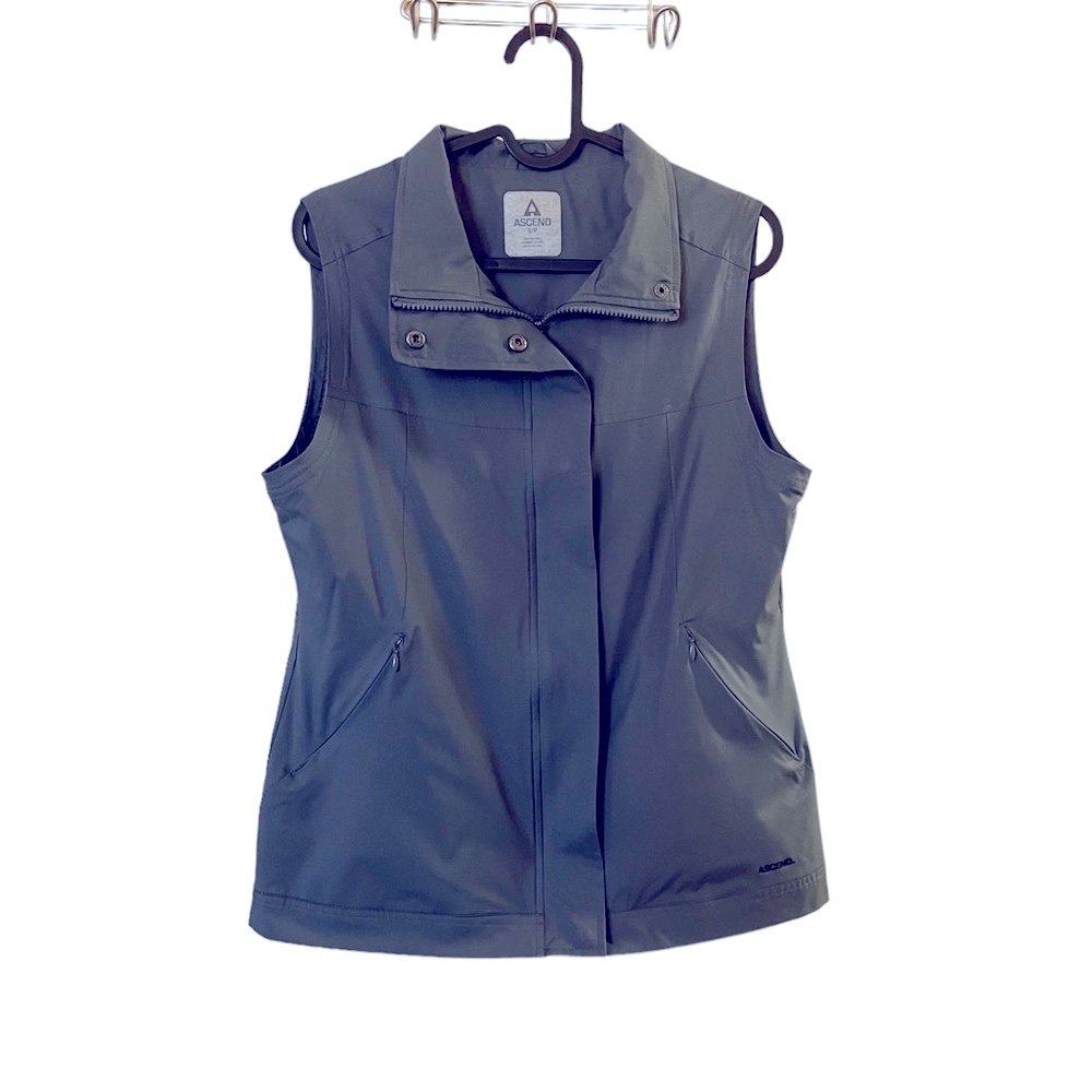 ASCEND slate blue nylon hiking sports vest